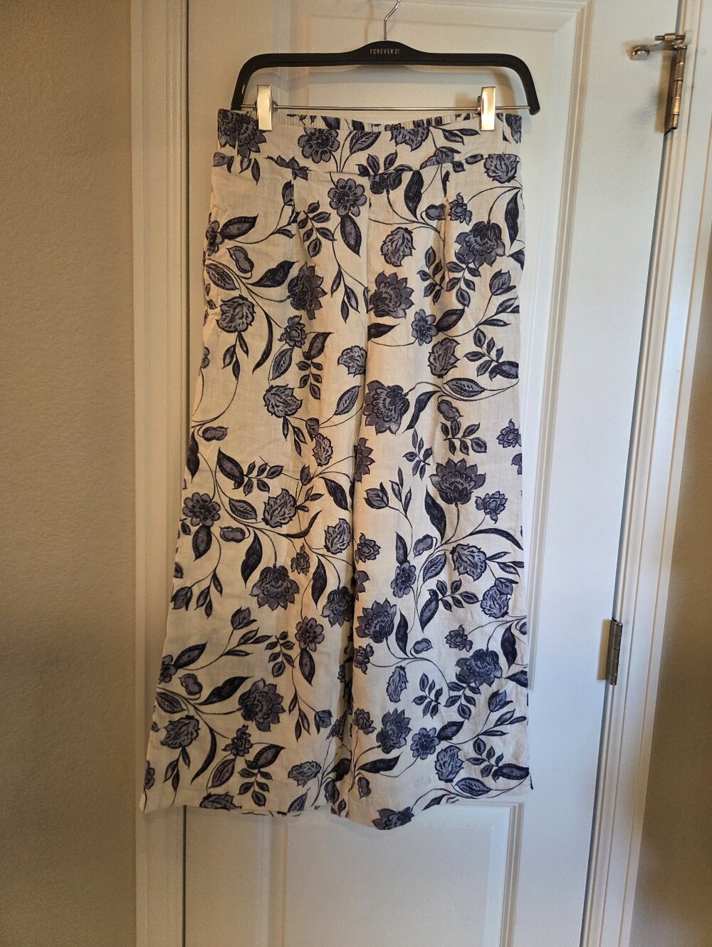 Womens Floral Wide Legged Trousers